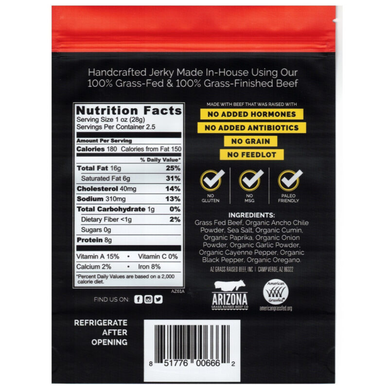 Taco 'Bout It Beef Jerky Nutrition