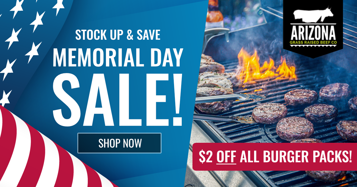 Memorial Day Sale - $2 OFF All Burger Packs!